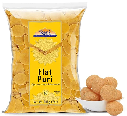 Rani Pani Puri Coins 7oz (200g) 80-85 Coins ~ Uncooked, Microwaveable wheat and Semolina Coins ~