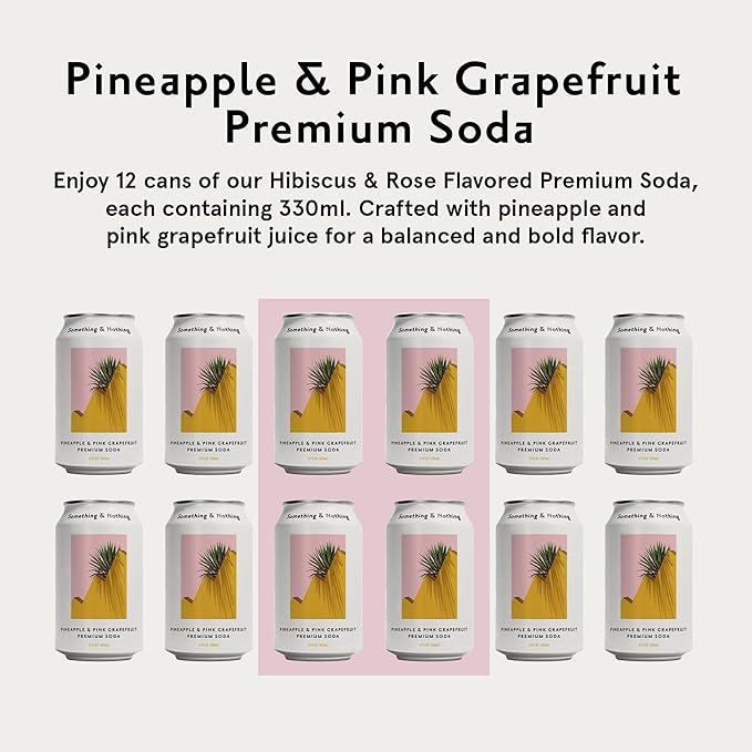 Something & Nothing Pineapple & Pink Grapefruit Flavoured Sparkling Water | Lightly Carbonated