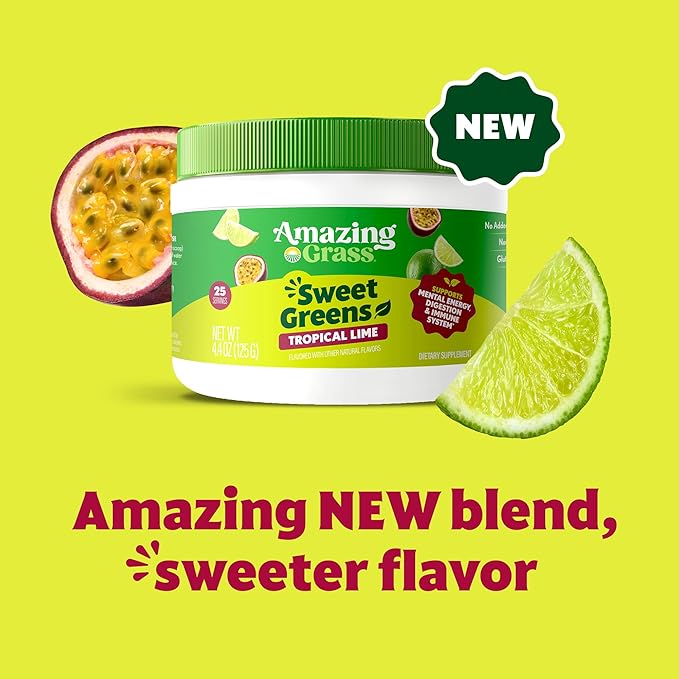 Amazing Grass Sweet Greens and Superfoods Powder for Digestive Health, Greens Powder, Digestive