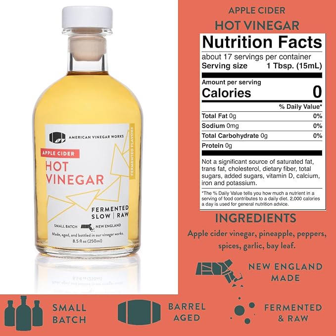 American Vinegar Works - Cider Lovers Vinegar - Includes Apple, Cranberry Apple, Hot Apple, and