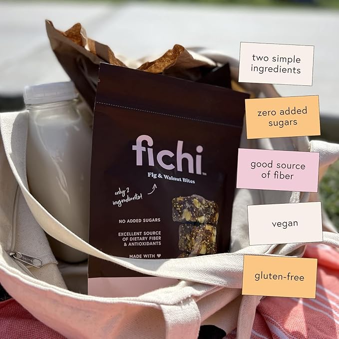 Fichi Fig and Nut Bites, a Wholesome and Delicious Gluten-Free Italian Fruit and Nut Snack, 3.5oz