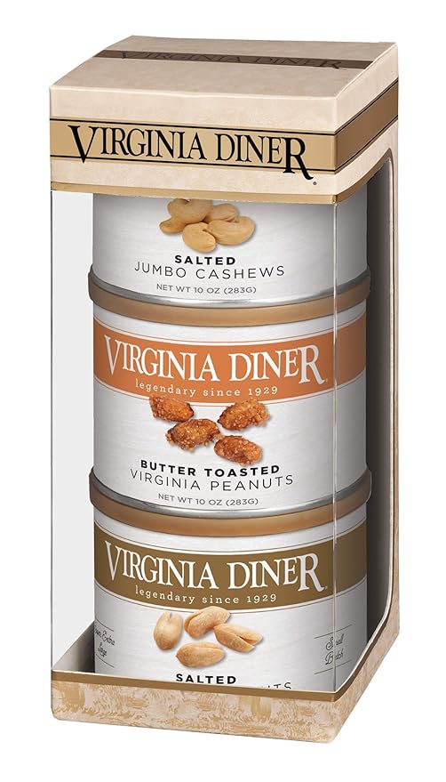 Virginia Diner Classics Triplet Treasure Virginia Peanuts Gift Set: Salted & Butter Toasted