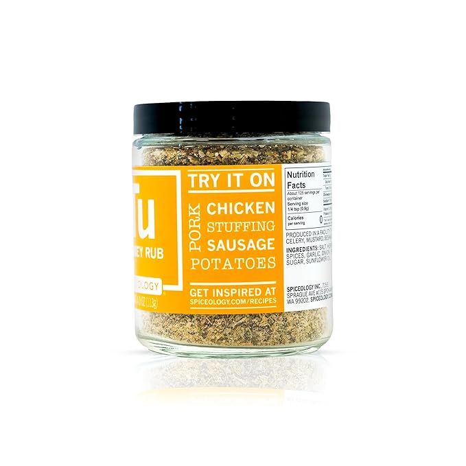 Spiceology - Turkey Rub - Savory Poultry Seasoning and Spice Blend - Use On: Pork, Turkey, Chicken