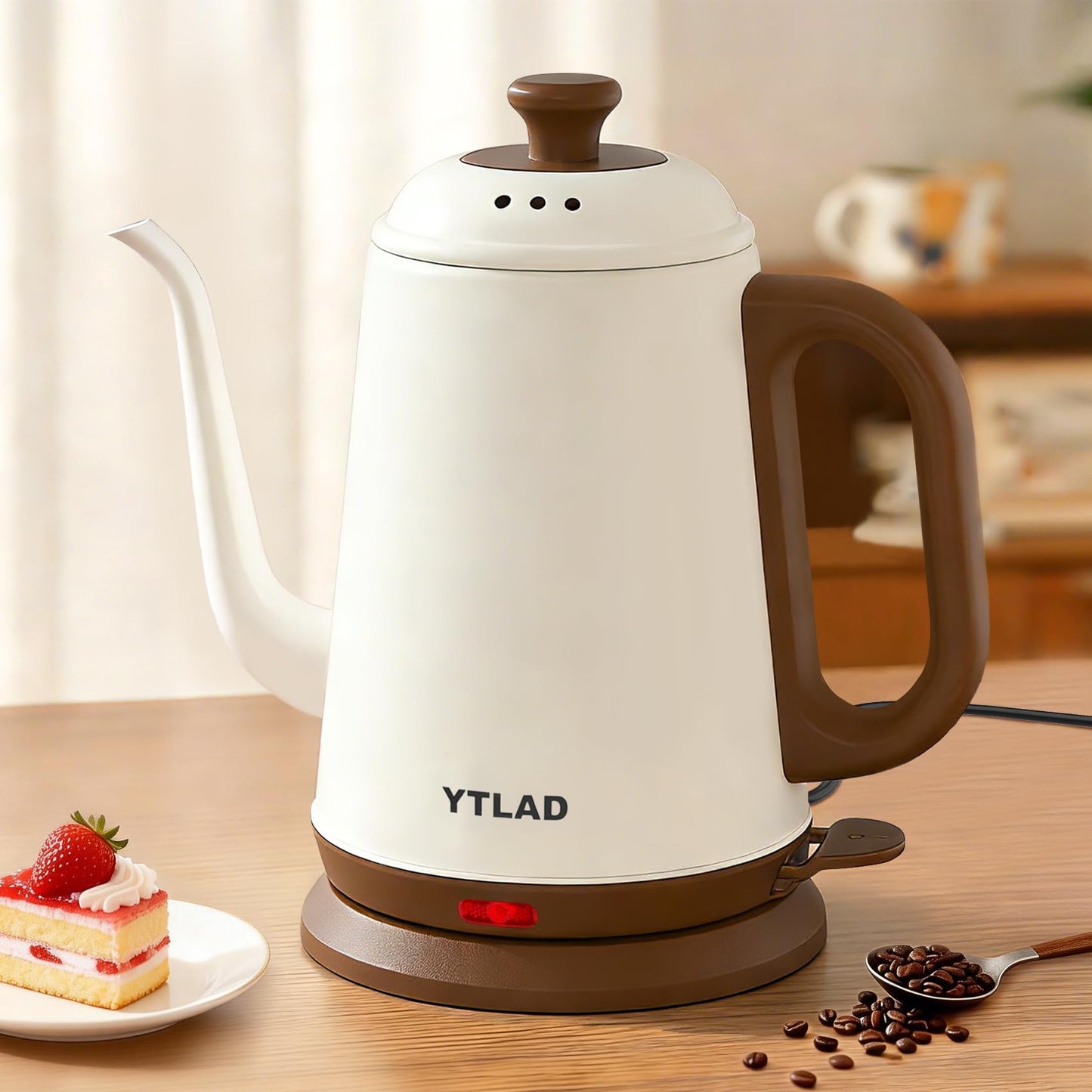 YTLAD Gooseneck Electric Kettle 1 L, 1000W, Pour-Over Coffee & Tea