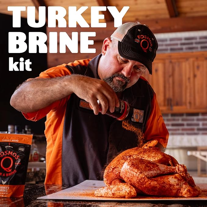 Kosmos Q Complete Turkey Brine Kit - Full Seasoning Kit with Turkey Brine, Dirty Bird Spice Shaker