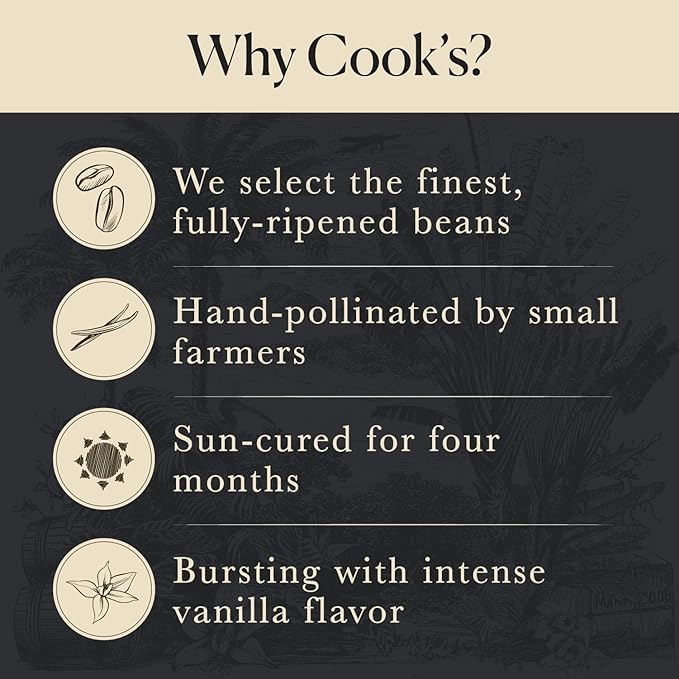 10 Organic Madagascar Whole Vanilla Beans, Grade A Pods, Premium Vanilla Beans for Making Extract &