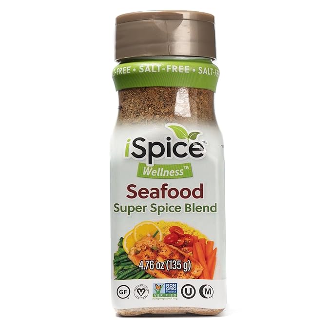 iSpice - Salt-Free | Sugar free | 100% Fat Free Pure Wellness Seafood Super Spice Blend | All