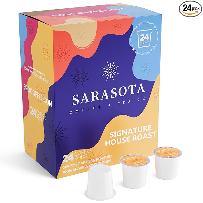 Sarasota K-Cup Coffee Pods | Medium Roast Coffee | Breakfast Blend | Single Serve for Keurig