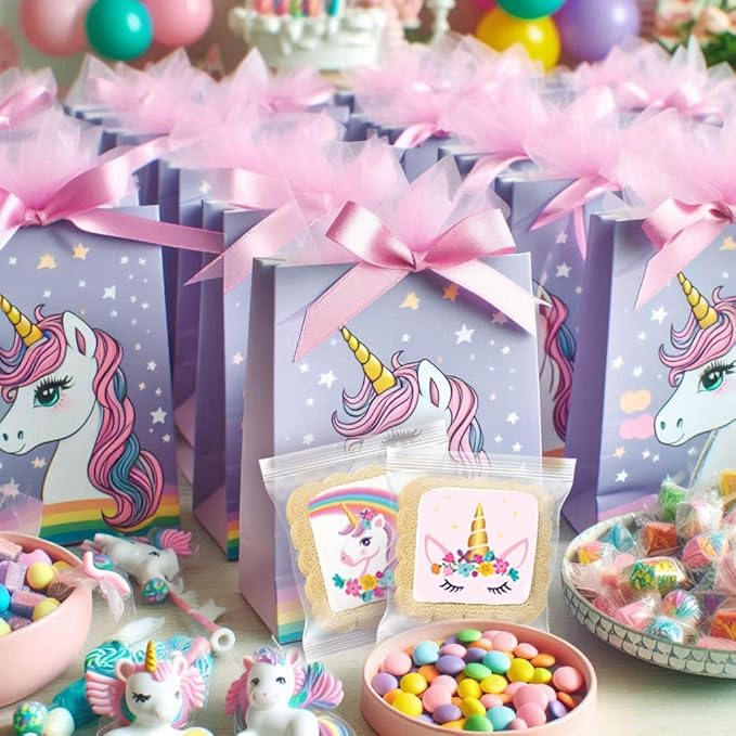 Unicorn Cookies Individually Wrapped Bulk For Kids Theme Birthday Party Favors 24 Pack Bulk for