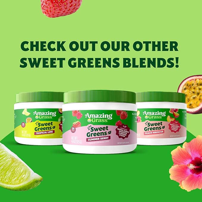 Amazing Grass Sweet Greens and Superfoods Powder for Digestive Health, Greens Powder, Digestive
