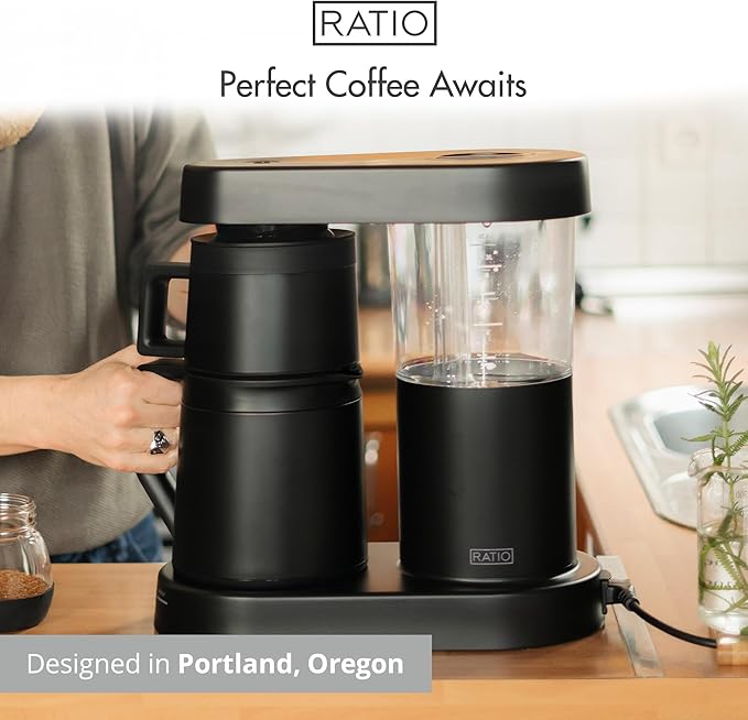 Ratio Six Series 2 Coffee Machine - Automatic Drip Coffee Maker - 1.25L/40oz - Brews 2-8 Cups