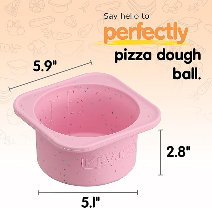 1000ml PLUS Pizza Sourdough Proofing Containers with Air-tight Lids for DIY family Artisan