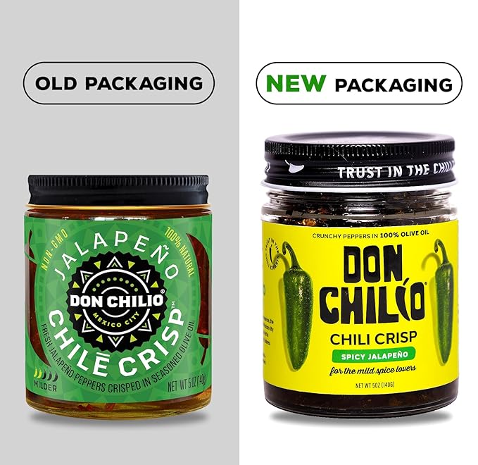 Don Chilio Mild Jalapeno Mexican Chile Crisp, 5 oz., 2 Pack – Crunchy Sliced Jalapenos Fried Chili
