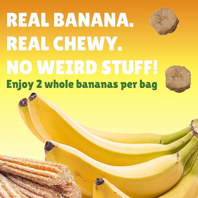 BranchOut Cinnamon Churro Banana Slices, Chewy & Full of Flavor, GentleDry, Better than Freeze