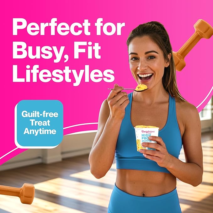 Bootylicious | High-Protein Muffin | 25g Protein, 7g Net Carbs, 2.32-2.75oz Cup, 12-Pack (Birthday