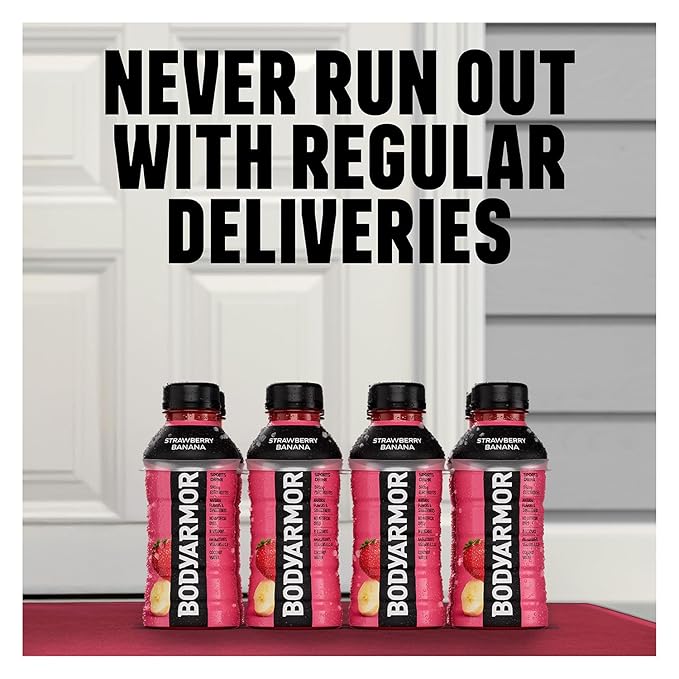BODYARMOR Sports Drink Sports Beverage, Strawberry Banana, Coconut Water Hydration, Natural Flavors