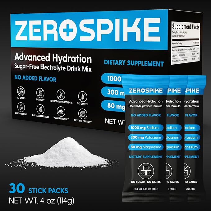 No Sugar Electrolytes Powder Packets | Keto & Fasting Salts Drink Mix | Supplements: The Key