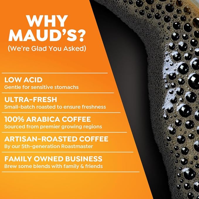Maud's Banana Flavored Coffee Pods, 50 ct, Medium Roast Flavored Coffee in Recyclable Single Serve