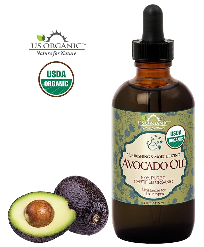 US Organic Avocado Oil Unrefined Virgin, USDA Certified Organic, 100% Pure & Natural, Cold Pressed