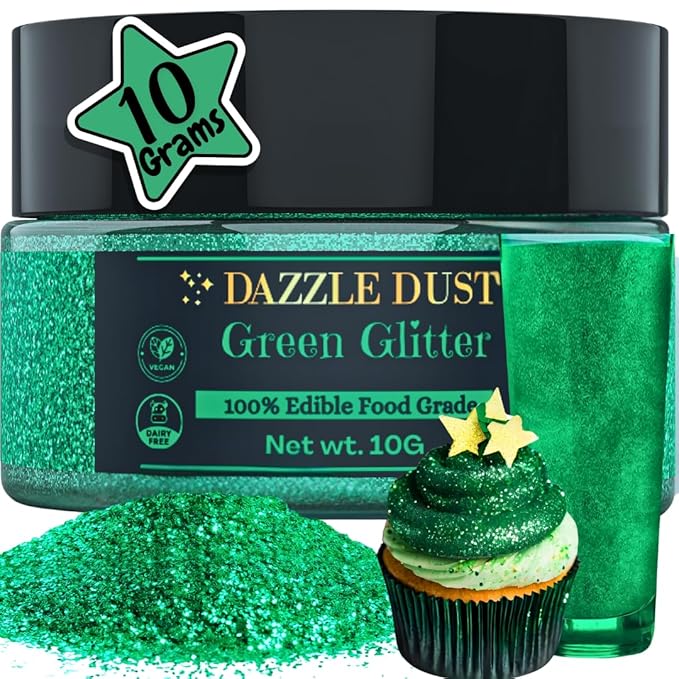 Dazzle Dust Edible Glitter Sprinkles for Cake Decorating, Drinks, Cookie, Icing, Dessert