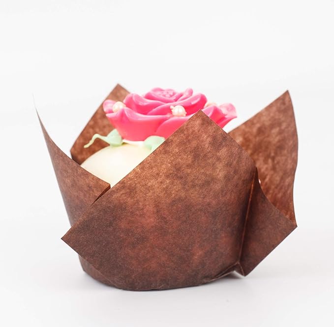 GOLDEN APPLE, 200 Pcs Tulip Cupcake Liner Baking Cup Muffin Tins Cups for Weddings, Birthdays, Baby