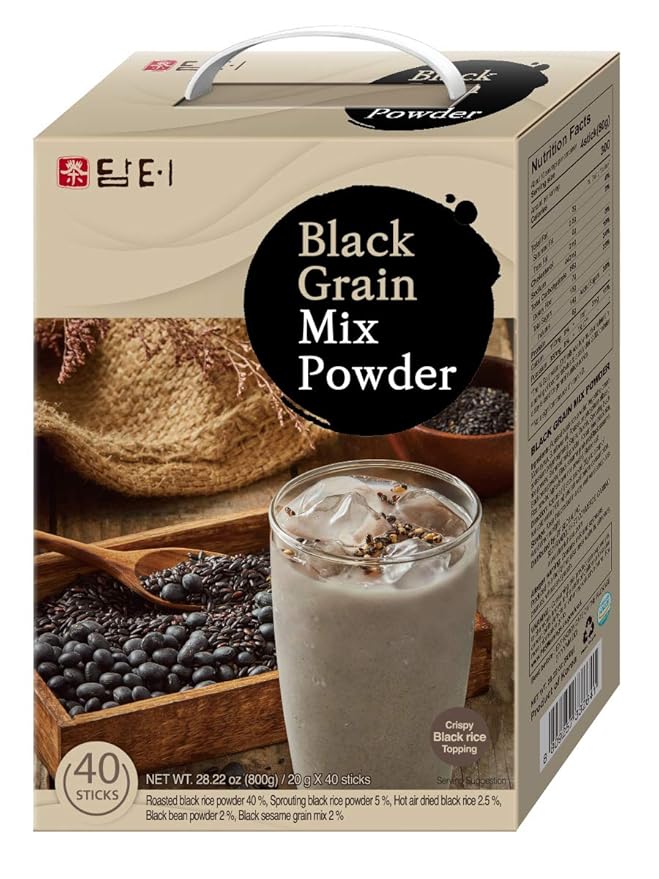 Damtuh Korean Black Mixed Grain Powder Meal Replacement Shake – Healthy Breakfast Drink, Nutritious