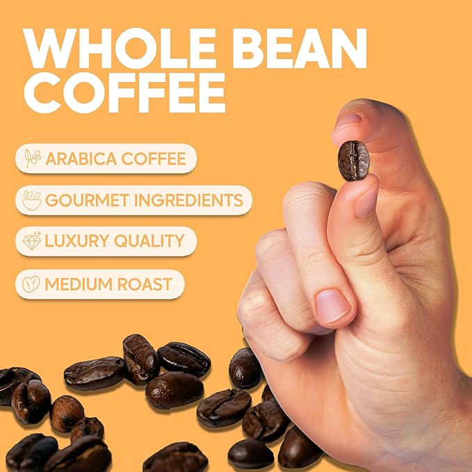 Sarasota Coffee Whole Bean Creme Brulee | Medium Roast Gourmet Flavored Coffee Beans | Low Acid