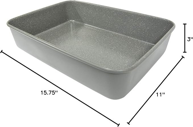 casaWare 15 x 10 x 3-Inch Ultimate Series Commercial Weight Ceramic Coated Non-Stick