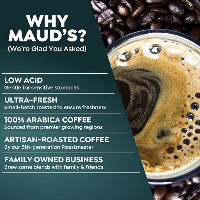 Maud's Decaf Kona Coffee Pods, 18 ct, Decaffeinated Medium Roast Coffee in Recyclable Single Serve