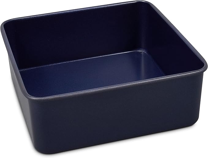 Zyliss E980201 Non-Stick Loose Base Square Cake Tin | 20cm/8in | Carbon Steel | Dark Blue | Baking