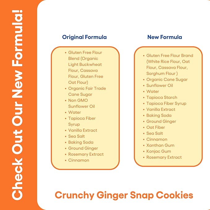 Partake Gluten Free Ginger Snap Crunchy Cookies - Vegan - Free From the Top 9 Allergens Including