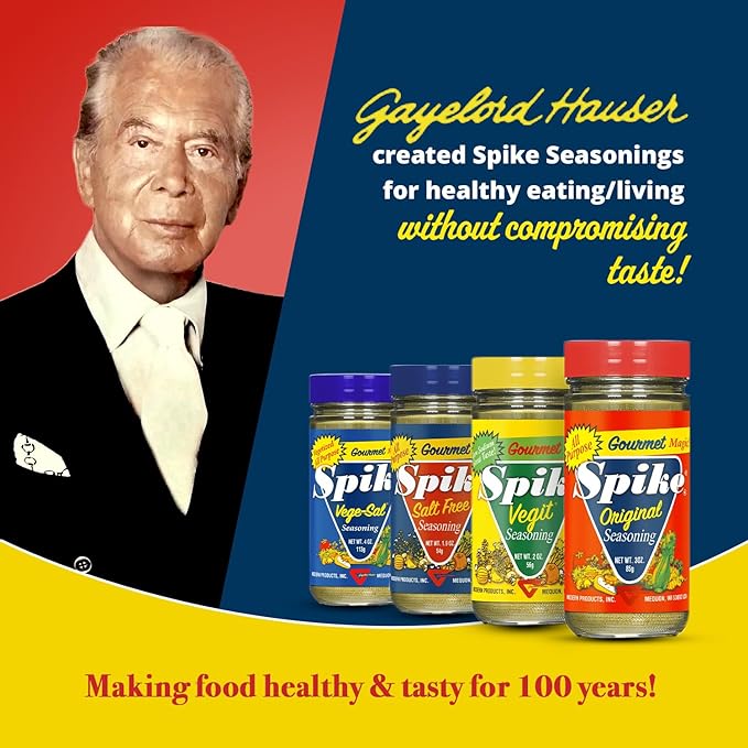 Spike Original All-Purpose Seasoning Salt, Herb, Veggie & Spice Blend 6-Pack ??MSG-Free Seasonings