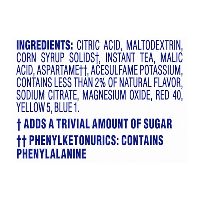 Crystal Light Raspberry Iced Tea Naturally Flavored Powdered Drink Mix, 72 ct Pack, 12 Canisters of