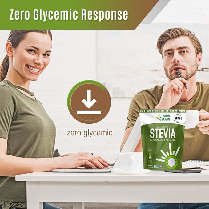 Health Garden Stevia Sweetener Powder - 4:1 Sugar Substitute - All Natural - Gluten Free - Keto