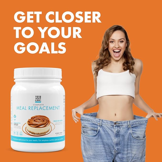 Yes You Can! Complete Meal Replacement - 15 Servings, 20g of Protein, 0g Added Sugars, 21 Vitamins