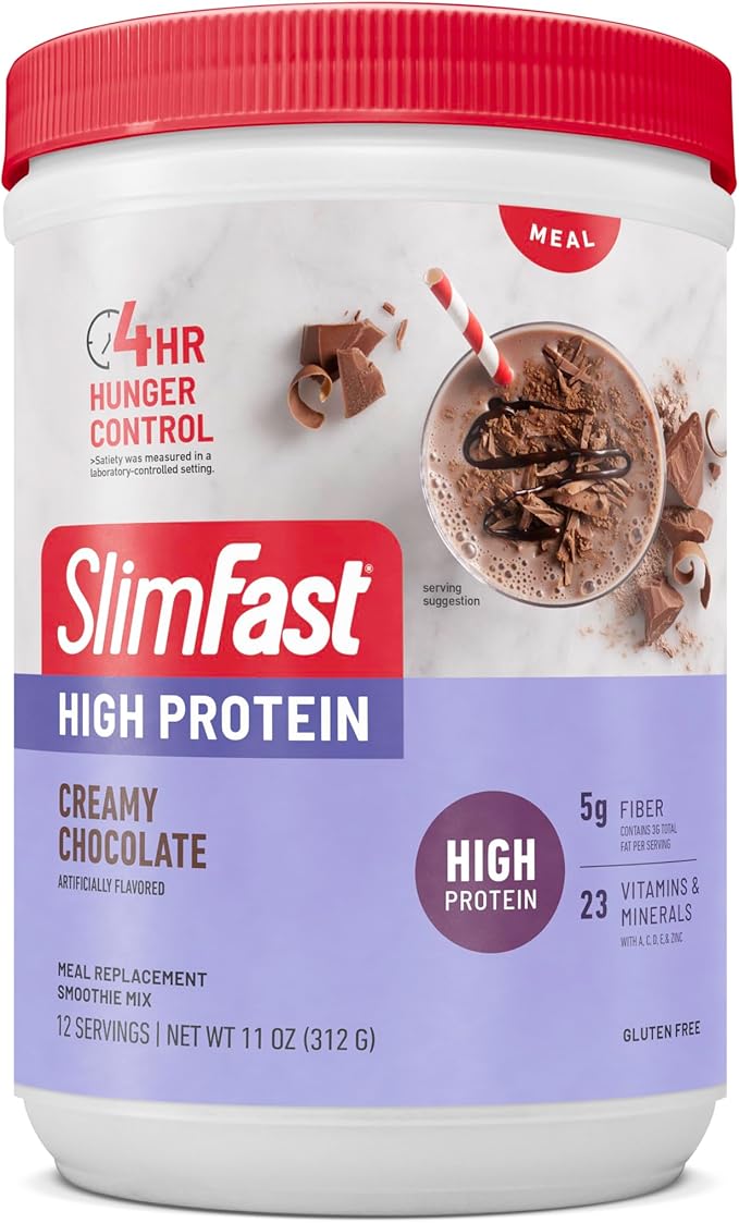 SlimFast High Protein Meal Replacement Shake Powder, 12 Servings (Pack of 2), Advanced Nutrition