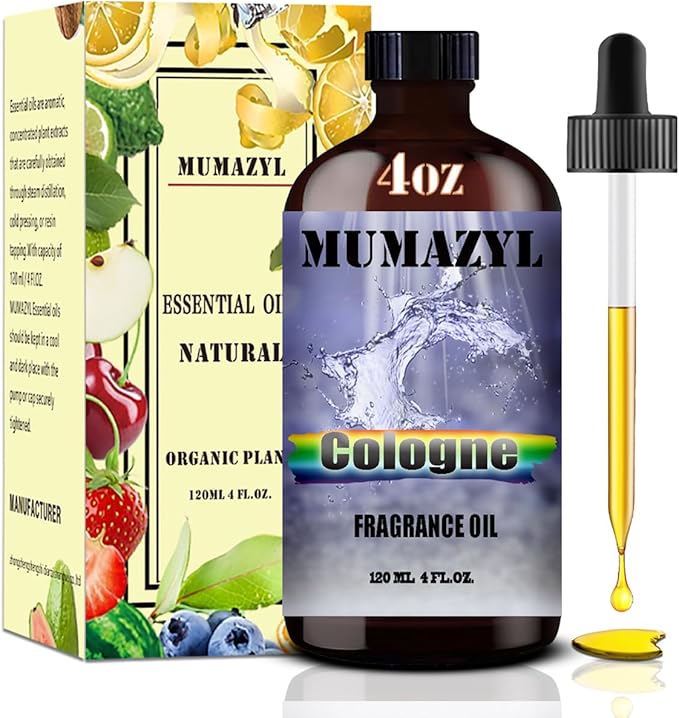 Cologne Fragrance Oil, Cologne Oil 4 Fl Oz 120ML for Diffuser Humidifier Yoga Cleaning DIY Candle