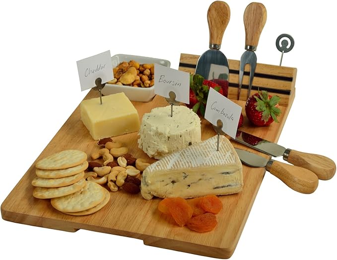 Picnic at Ascot Personalized Monogrammed Laser Engraved Hardwood Board for Cheese & Appetizers