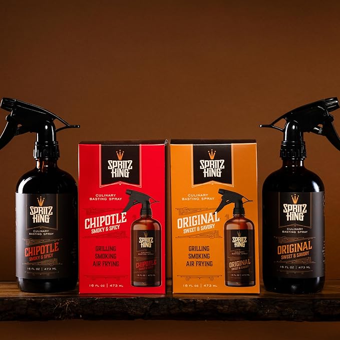 Spritz King Culinary Basting Spray: For Grilling, Smoking, Air Frying - Delicious Dark Bark