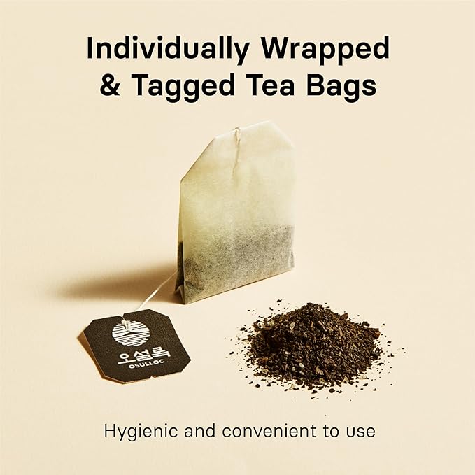 OSULLOC Tangerine Tea (Fresh Jeju Tangerine Flavor), Fruit tea Blend, Premium Teabags from Jeju