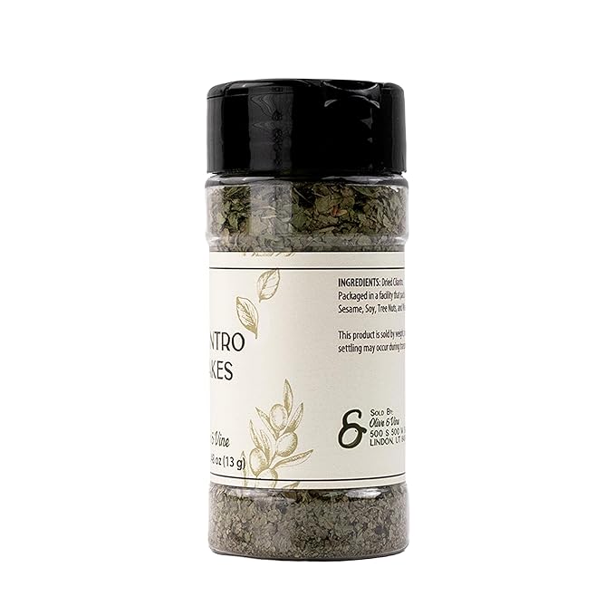 Olive & Vine Cilantro Flakes, Fresh & Zesty, For Tacos & Salsas, Rich Tradition, Authentic Taste