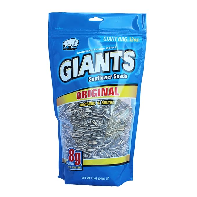 GIANTS Original Sunflower Seeds - Sunflower Seeds to Eat, Sunflower Seeds Bulk, Lightly Salted for