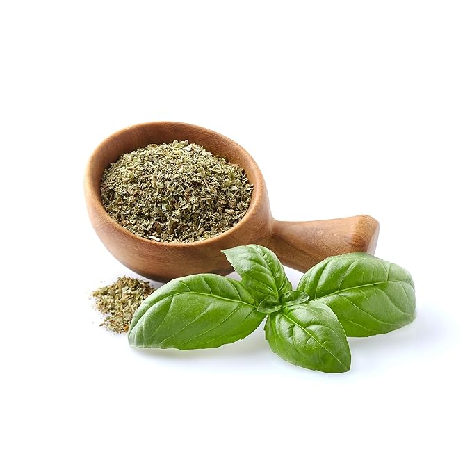 Birch & Meadow 10 oz of Basil Leaves, Cut & Sifted, Sweet Peppery Flavor