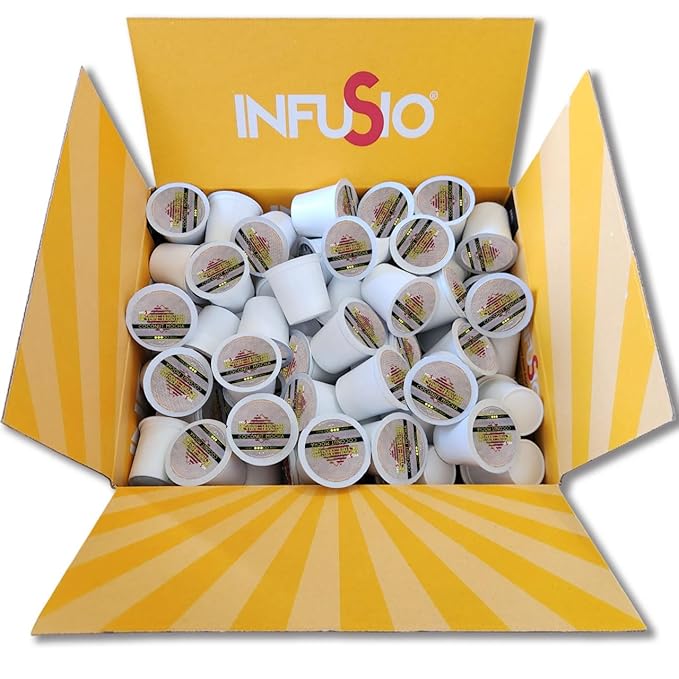InfuSio Coffee Pods – 96 Count, Coconut Mocha (Flavored Coffee) Single Serve Coffee Pods for Keurig