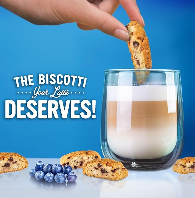 Cooper Street Twice-Baked Blueberry Lemon Biscotti Cookies (16 oz) ??Over 50 Biscotti per Bag