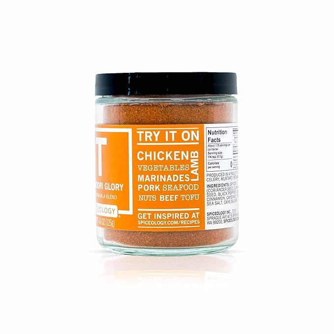 Spiceology - Tandoori Glory - Indian Masala Blend - Curry Spices and Seasonings - Use On: Chicken