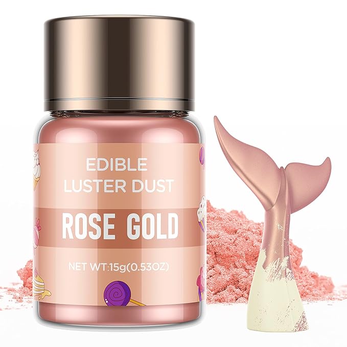 Luster Dust Edible - 15 Grams Food Grade Cake Dust Shimmer Powdered, Cherrysea Powder Luster Dust