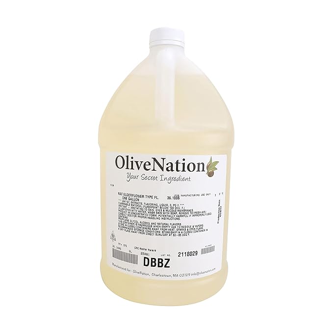 Elderflower Flavor Extract for Baking - Aromatic Floral Flavoring - Non-GMO - Gluten Free - Kosher