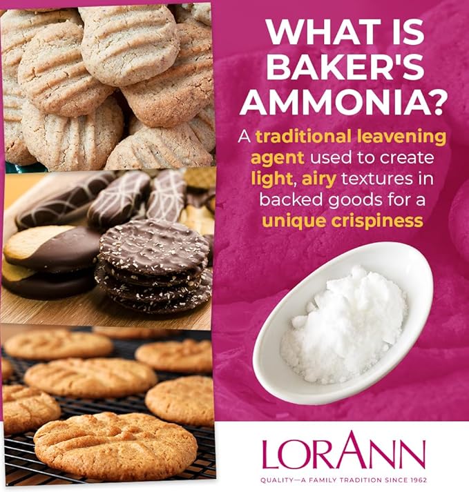 LorAnn Oils Baker's Ammonia (Ammonium Carbonate) - Ideal for Springerle & Thin, Crispy Cookies
