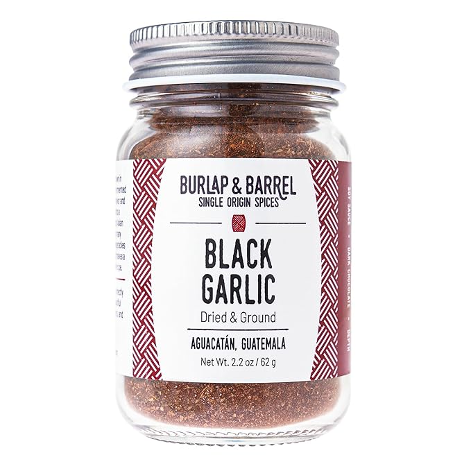 Burlap & Barrel Black Garlic Powder ??Rich, Savory Flavor ??Perfect for Roasted Proteins &